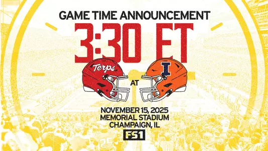 Maryland at Illinois game time announcement graphic 2025 season