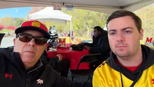 Eric Struntz with his son