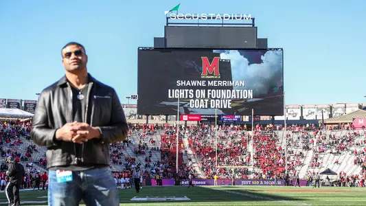 Shawne Merriman Lights On Foundation Coats Drive Photo