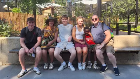 Sean O'Haire with his family
