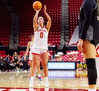 Guard Rainey Welson (0)
Maryland Terrapins Women's Basketball vs UMBC Retrievers at Xfinity Center in College Park, MD on Thursday, Nov. 6, 2025.
Grayson Belanger/Maryland Terrapins