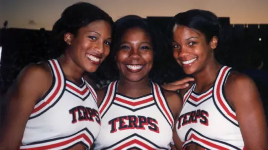 Lexi Suter as a Maryland cheerleader