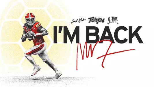 Malik Washington Graphic Announcing Return to Terps Football