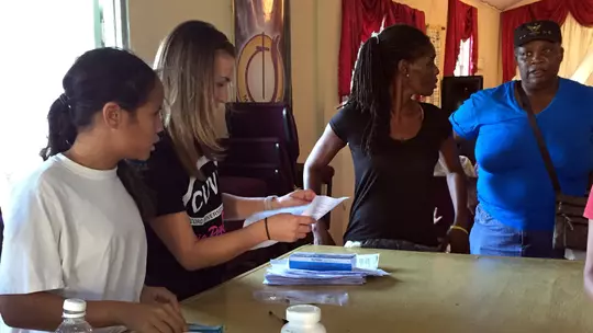 Mia Mitchell on a mission trip to Jamaica