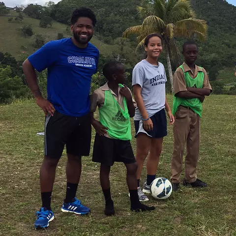 Mia Mitchell on a mission trip to Jamaica
