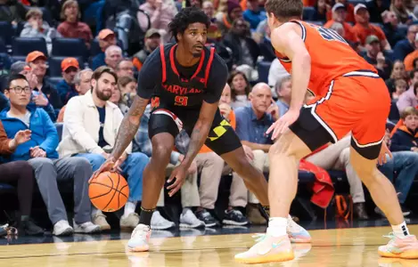 Forward Solomon Washington (9)
Maryland Terrapins Men's Basketball vs Virginia Cavaliers at John Paul Jones Arena in Charlottesville, VA on Saturday, Dec. 20, 2025.
Grayson Belanger/Maryland Terrapins