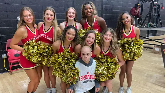 Zachary McFarland and the Maryland cheerleaders