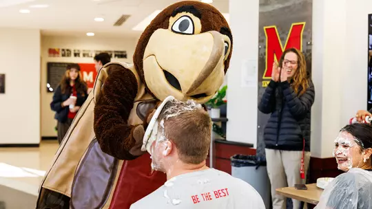 Testudo pies SAAC President AJ Larkin