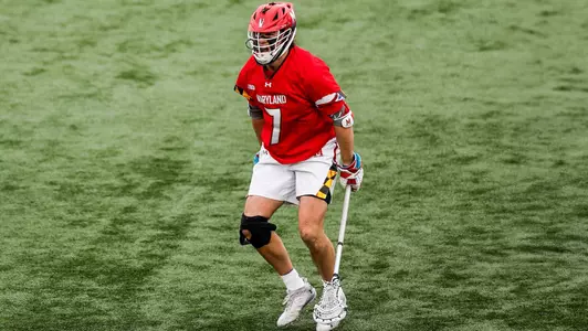 Eric Spanos celebrates after a goal at Loyola