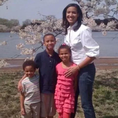 Christy Winters-Scott with her family in the past