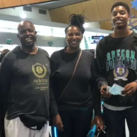 Kenny McFadden with the Gapare family