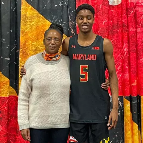 Tafara Gapare with his mom