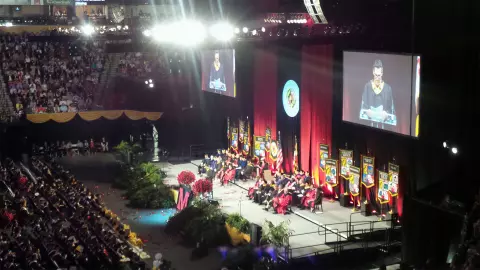 Mark Ciardi giving the Commencement Address in 2017