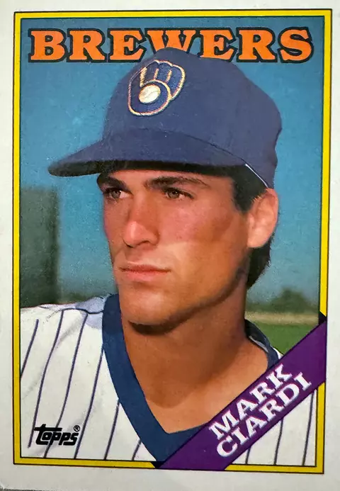 Mark Ciardi's baseball card as a Milwaukee Brewer