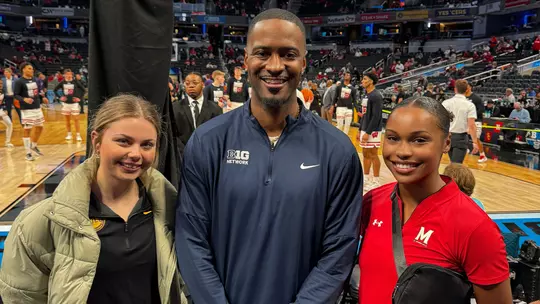 Ariana Wright at the Big Ten Tournament with the CBS Sports Immersion Program