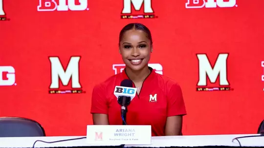 Ariana Wright at the Big Ten Tournament with the CBS Sports Immersion Program