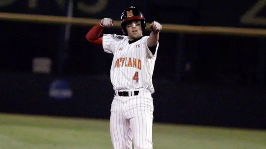 Kevin Smith doubled in the 3rd inning in the first game against UCLA in the 2015 NCAA Regionals