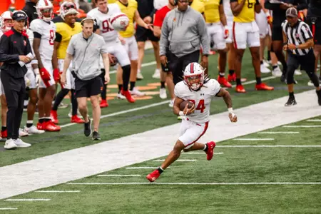 Running Back Iverson Howard (24)
Maryland Football during a spring scrimmage at Secu Stadium in College Park, MD on Saturday, Apr. 19, 2025.
Mackenzie Miles/Maryland Terrapins