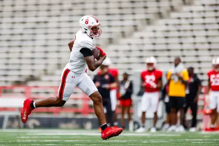 Wide Receiver Mekhai White (8)
Maryland Football during a spring scrimmage at Secu Stadium in College Park, MD on Saturday, Apr. 19, 2025.
Mackenzie Miles/Maryland Terrapins