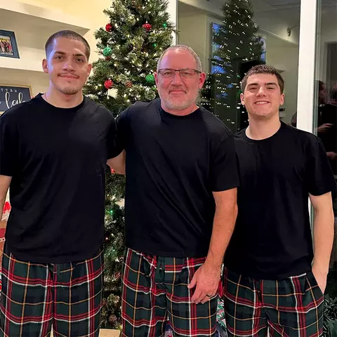 Buzz Williams with his sons