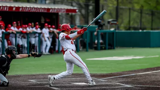 Brayden Martin Takes Swing During Game Against Towson