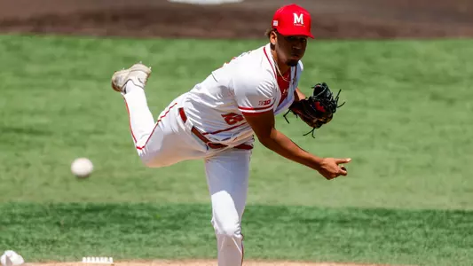 Right Handed Pitcher Cristofer Cespedes (18)
Maryland Baseball vs. Nebraska Game 3 at The Bob “Turtle” Smith Stadium in College Park, MD on Sunday, April 27, 2025.
Rose Fernandes/ Maryland Athletics