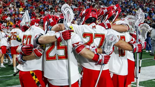Men's Lacrosse Team Huddle