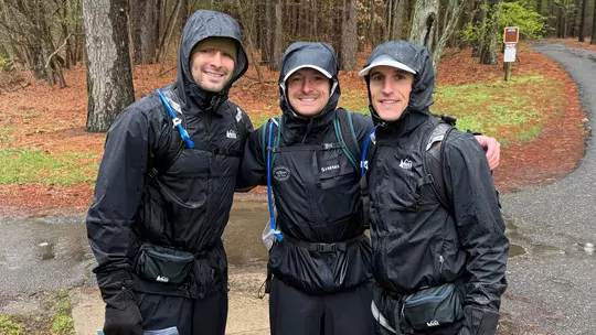 Nick Manis and his team during the run to beat Parkinson's
