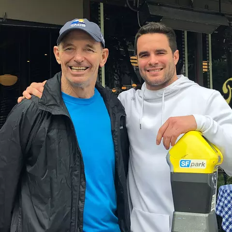Nick Manis with his uncle Brian Adam