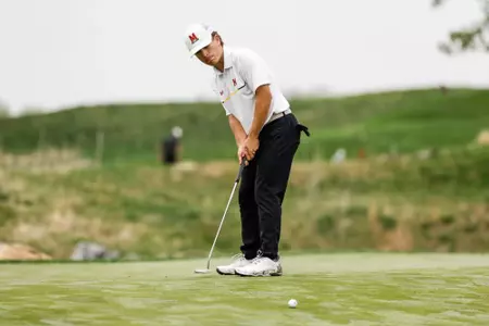 Will Gregware
Maryland Men's Golf on Day One of the Testudo Cup at P.B. Dye Golf Club in Ijamsville, MD on Saturday April 5, 2025.
Allison Mize/Maryland Terrapins
