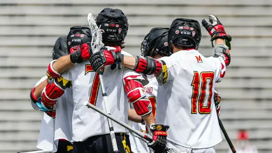 Men's Lacrosse Team Huddle