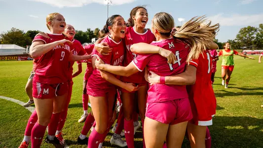 Maryland Women's Soccer Celebrates Home Win over Nebraska