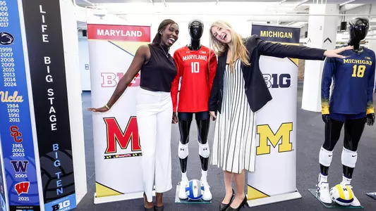 AJ Malual and Eva Rohrbach at Big Ten Media Day