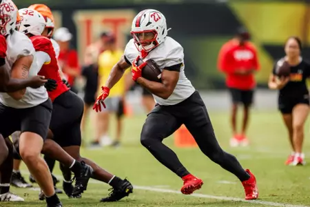 Running Back Eli Mason (27)
Maryland Football during Fall camp practice at Jones-Hill House in College Park, MD on Wednesday, Aug. 20, 2025.
Dylan Davies/Maryland Terrapins