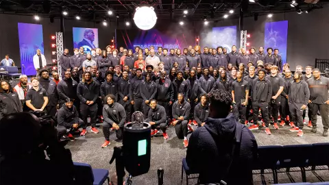 Maryland football church service