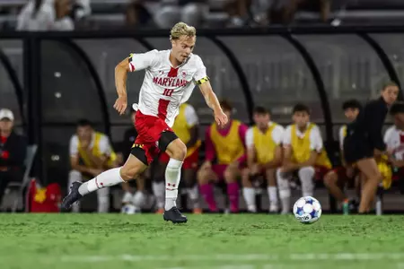 Midfielder Joseph Umberto Picotto (10)
Maryland Terrapins vs Bucknell Bison at Ludwig Field in College Park, MD on Friday, Aug. 29, 2025.
Allison Mize/Maryland Terrapins