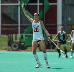 Midfielder Feliz Kuhne (20)
Maryland Terrapins vs Villanova Wildcats at Maryland Field Hockey Complex in College Park, MD on Sunday, Aug. 31, 2025.
Austin DeSisto/Maryland Terrapins