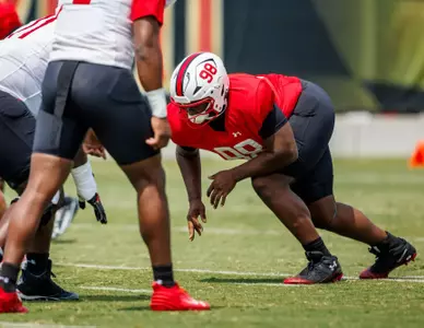 Defensive Line Eyan Thomas (98)
Maryland Football during Fall camp practice at Jones-Hill House in College Park, MD on Thursday, Aug. 7, 2025.
Dylan Davies/Maryland Terrapins