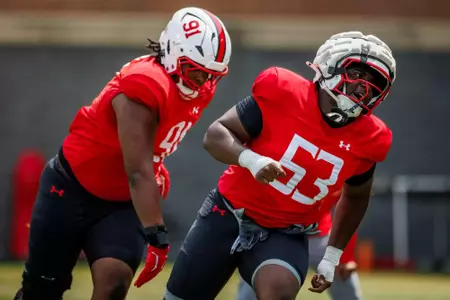 Defensive Line Akindele Dare (53)
Maryland Football during Fall camp practice at Jones-Hill House in College Park, MD on Thursday, Aug. 7, 2025.
Dylan Davies/Maryland Terrapins