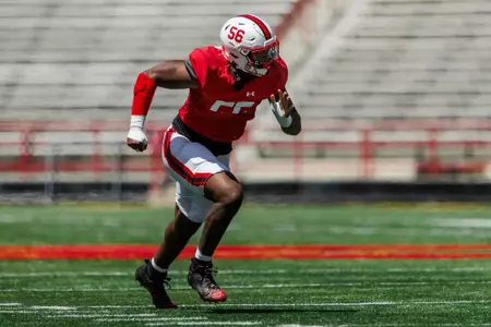 Defensive Line DD Holmes (56)
Maryland Football during a scrimmage at SECU Stadium in College Park, MD on Saturday, Aug. 9, 2025.
Dylan Davies/Maryland Terrapins
