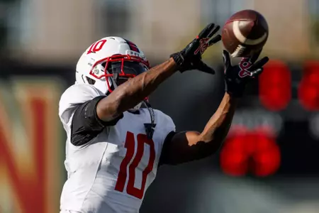 Wide Receiver Zymear Smith (10)
Photos from Practice at Jones-Hill House Outdoor Practice Fields in College Park, MD on Monday, Sep. 1, 2025.
Dylan Davies/Maryland Terrapins