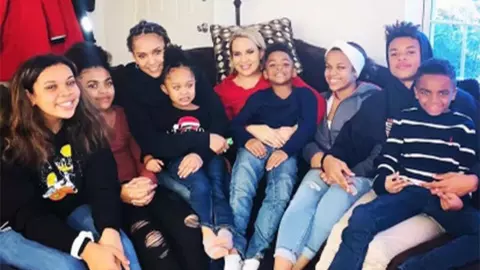 Jalen Huskey and his family