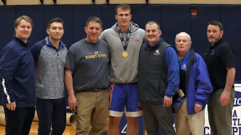 Michael Hershey as a high school wrestler