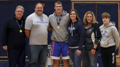 Michael Hershey as a high school wrestler