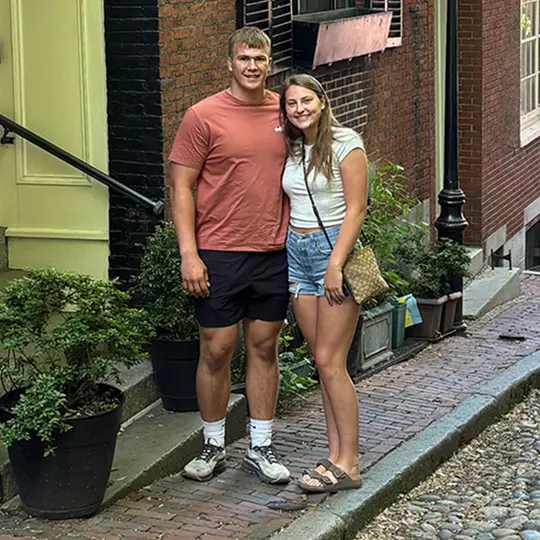 Michael Hershey with his girlfriend