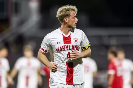 Defender Mack DeVries (4)
Maryland Terrapins vs Saint Francis (PA) Red Flash at Ludwig Field in College Park, MD on Monday, Sep. 1, 2025.
Allison Mize/Maryland Terrapins