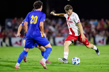 Forward Mateo Caride (11)
Maryland Terrapins Men's Soccer vs Pitt Panthers at Ludwig Field in College Park, MD on Friday, Sep. 19, 2025.
Allison Mize/Maryland Terrapins