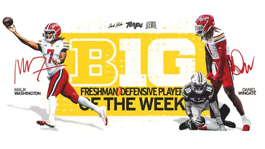 Washington Wingate Big Ten Weekly Awards graphic