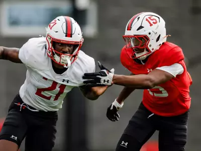 Defensive Back Lloyd Irvin III (15)
Photos from Practice at Jones-Hill House Outdoor Practice Fields in College Park, MD on Thursday, Sep. 25, 2025.
Dylan Davies/Maryland Terrapins