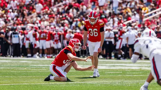 Sean O'Haire field goal attempt in Maryland's season-opening win over Florida Atlantic